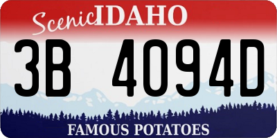 ID license plate 3B4094D