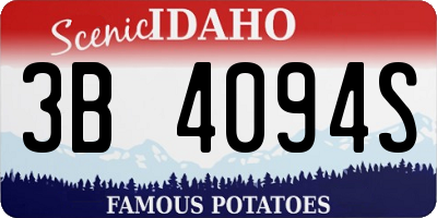 ID license plate 3B4094S