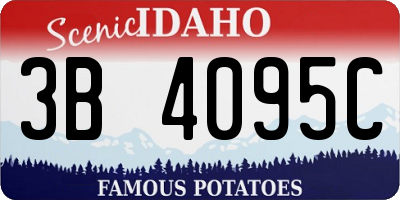 ID license plate 3B4095C