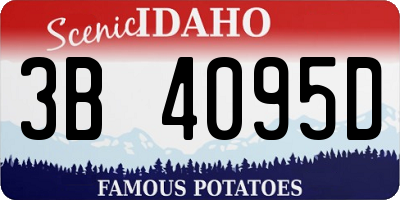 ID license plate 3B4095D