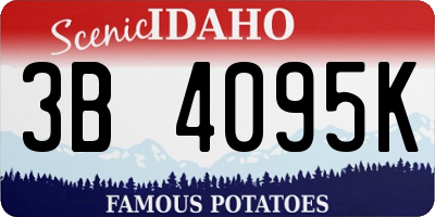 ID license plate 3B4095K