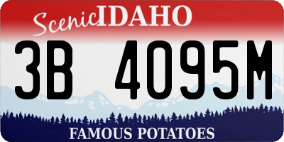 ID license plate 3B4095M