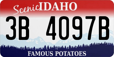 ID license plate 3B4097B