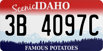 ID license plate 3B4097C