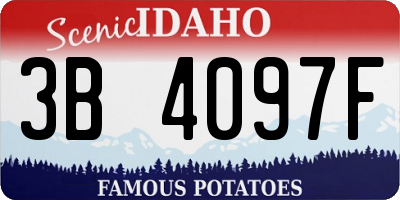 ID license plate 3B4097F