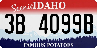 ID license plate 3B4099B