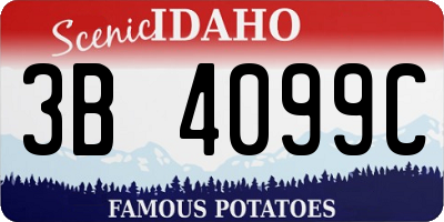 ID license plate 3B4099C