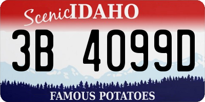 ID license plate 3B4099D
