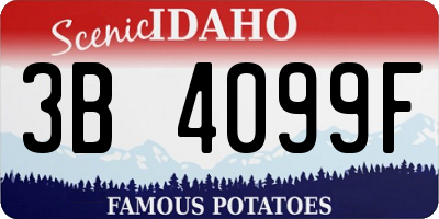 ID license plate 3B4099F