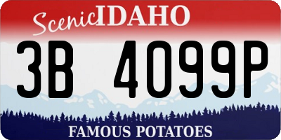 ID license plate 3B4099P