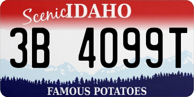 ID license plate 3B4099T