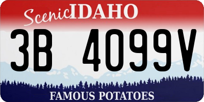 ID license plate 3B4099V