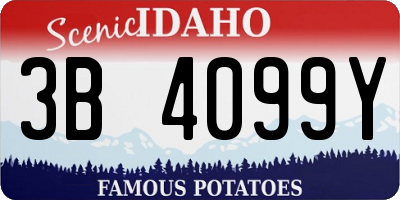 ID license plate 3B4099Y