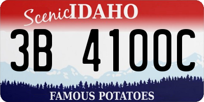 ID license plate 3B4100C