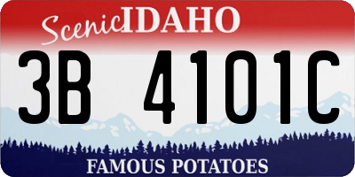 ID license plate 3B4101C