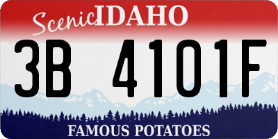 ID license plate 3B4101F