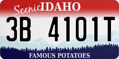 ID license plate 3B4101T