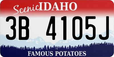 ID license plate 3B4105J