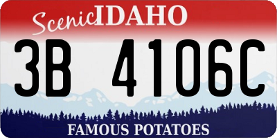 ID license plate 3B4106C