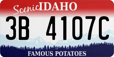 ID license plate 3B4107C