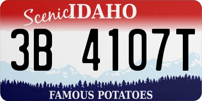 ID license plate 3B4107T