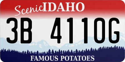 ID license plate 3B4110G