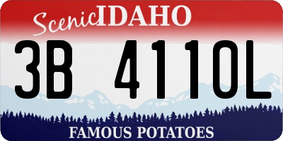 ID license plate 3B4110L