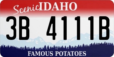 ID license plate 3B4111B