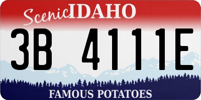 ID license plate 3B4111E