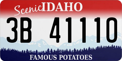 ID license plate 3B4111O