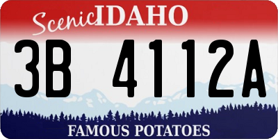 ID license plate 3B4112A