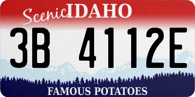 ID license plate 3B4112E
