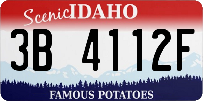 ID license plate 3B4112F