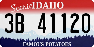 ID license plate 3B4112O