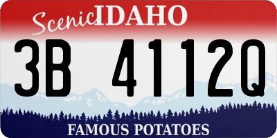 ID license plate 3B4112Q