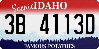 ID license plate 3B4113D