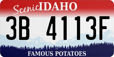 ID license plate 3B4113F