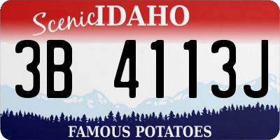 ID license plate 3B4113J