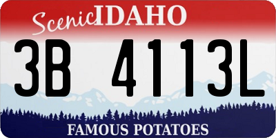 ID license plate 3B4113L