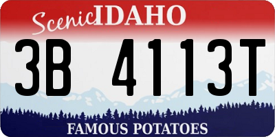 ID license plate 3B4113T