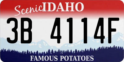 ID license plate 3B4114F