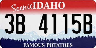 ID license plate 3B4115B