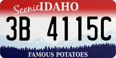 ID license plate 3B4115C