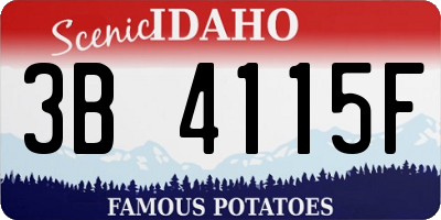 ID license plate 3B4115F