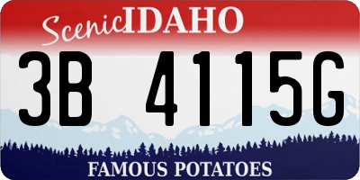 ID license plate 3B4115G