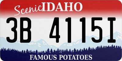 ID license plate 3B4115I