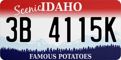 ID license plate 3B4115K