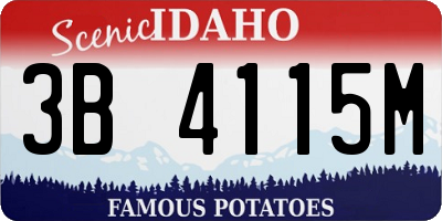 ID license plate 3B4115M