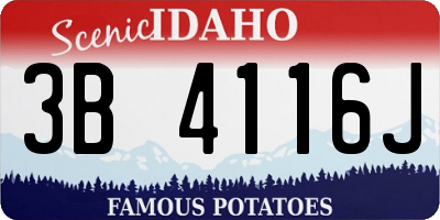 ID license plate 3B4116J