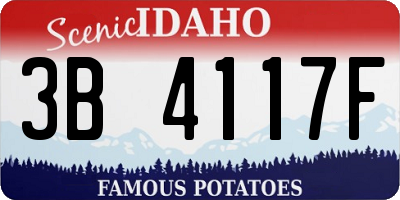 ID license plate 3B4117F